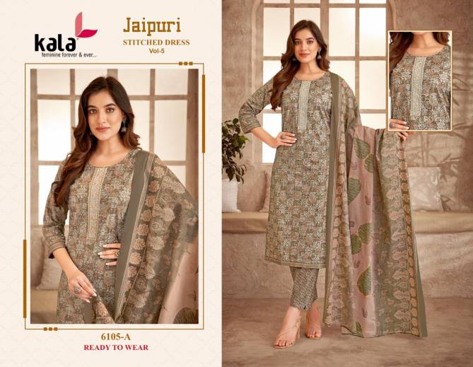 Jaipuri Vol 6 By Kala Daily Wear Cotton Printed Kurti With Bottom Dupatta Wholesale Online
